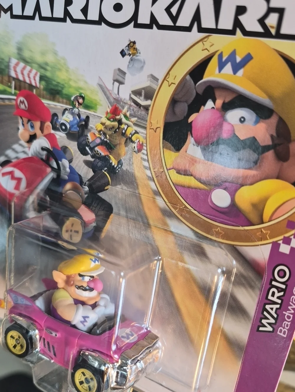 Mariokart × HotwHeeLs Wario Badwagon, 1:64, Pink Multi.